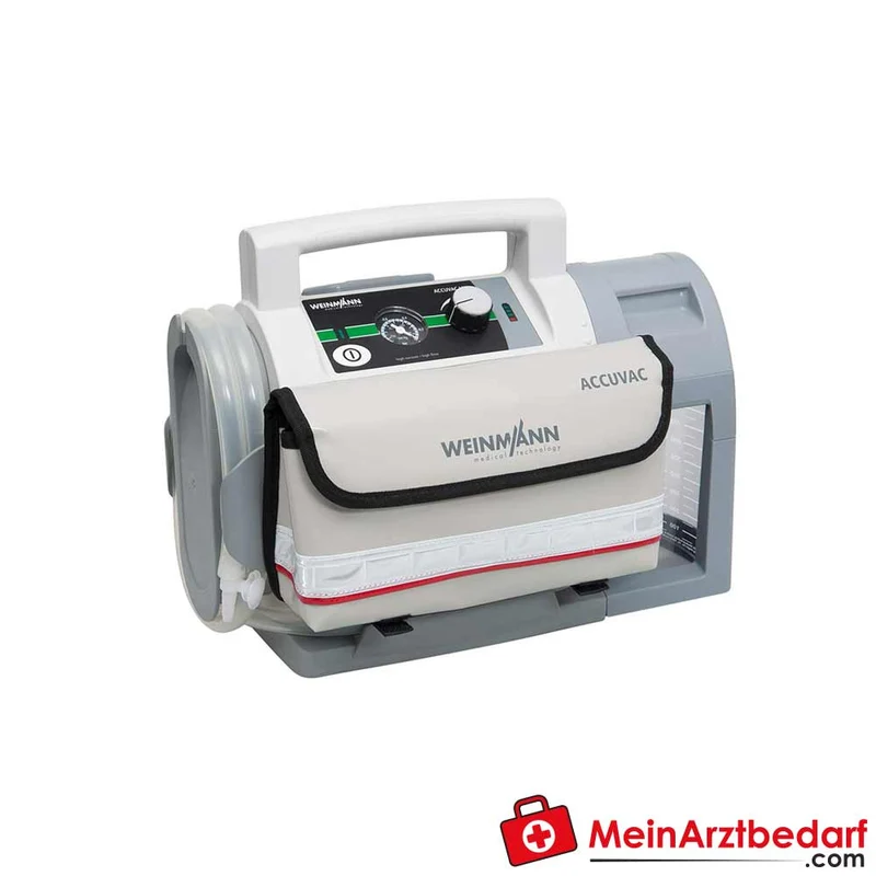 Weinmann Accuvac Lite Absaugpumpe bis -0,8 bar, 26 l/min, autoklavierbarer Mehrwegbehälter, für Erwachsene, Kinder, Säuglinge