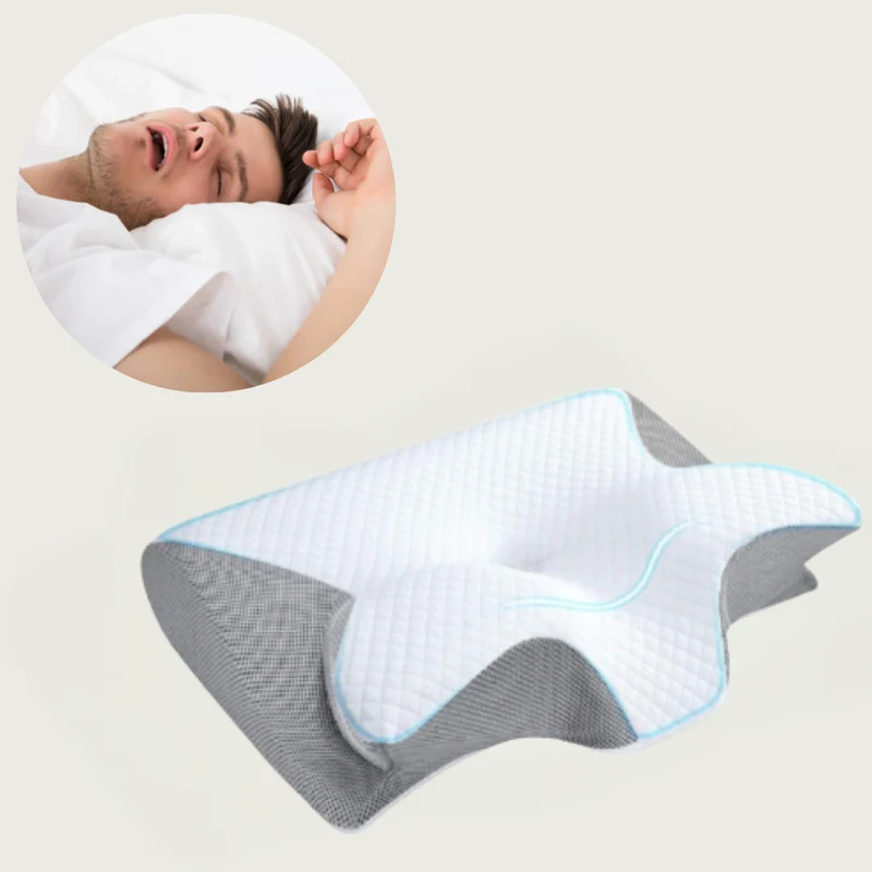 Anti-Schnarch Kissen | Ergonomische Nacken- und Kopfstütze | Weiß