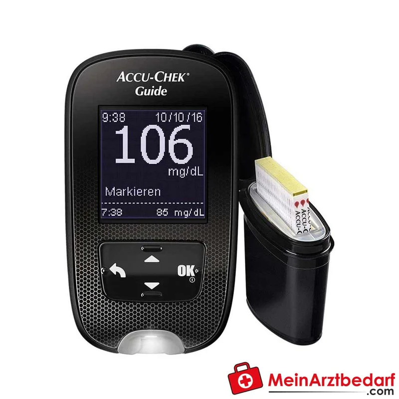 Accu-Chek Guide Set Blutzuckermessgerät (mg/dL) inkl. 10 Teststreifen