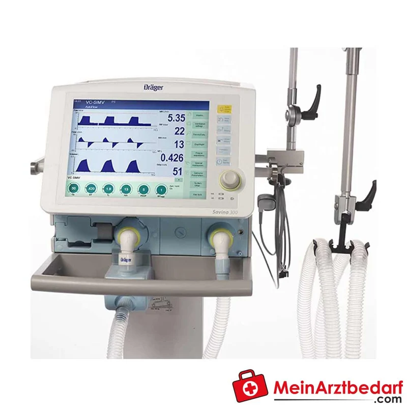 Dräger Savina 300 Turbinenbeatmungsgerät mit Farb-Touchscreen, pädiatrische Option, Akku bis 5 h, AutoFlow