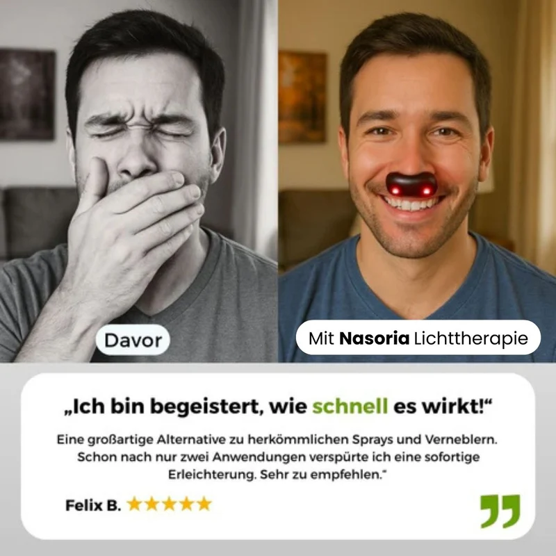 Rotlicht Nasengerät | Lichttherapie Nase | Nasentherapie Gerät | Nasoria