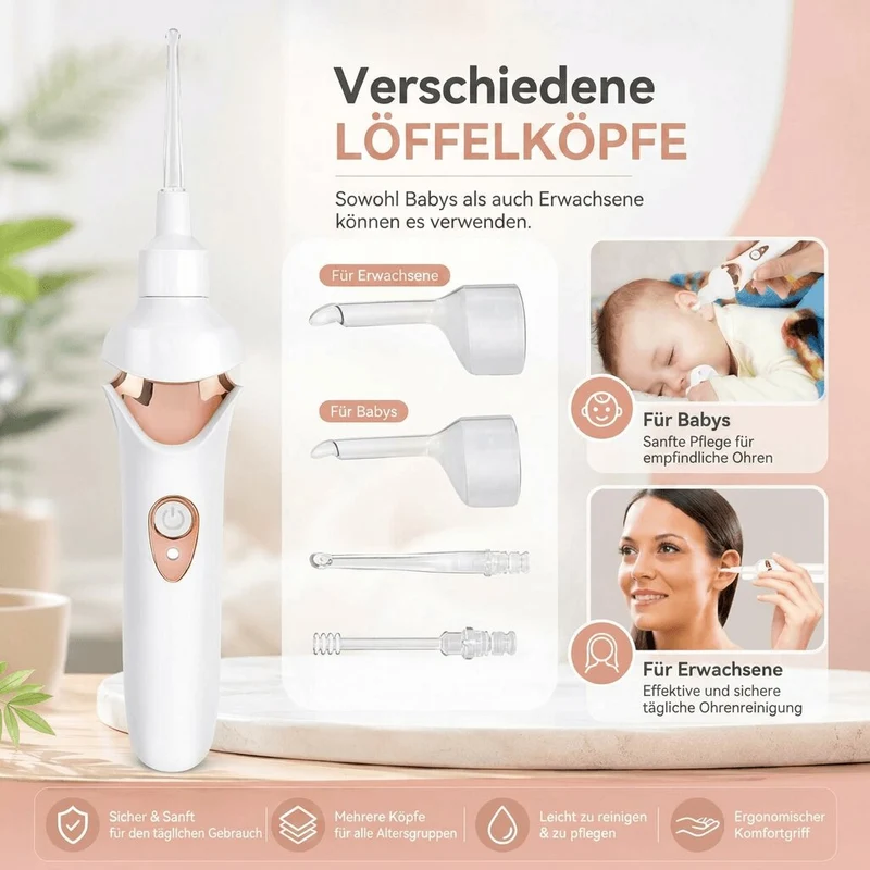 Ohrenschmalz Entferner | Ohrreiniger zum Ohren reinigen | OhrLicht