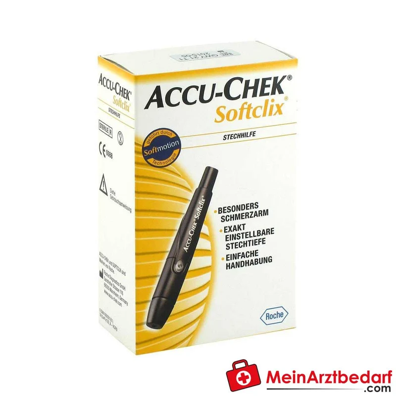 Accu-Chek Softclix Stechhilfe 11 Einstichtiefen, Nadeldurchmesser 0,4 mm