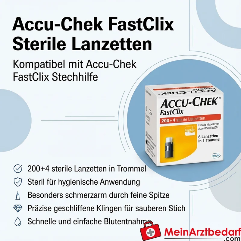 Accu-Chek FastClix sterile Lanzetten 204 Stück für Stechhilfe
