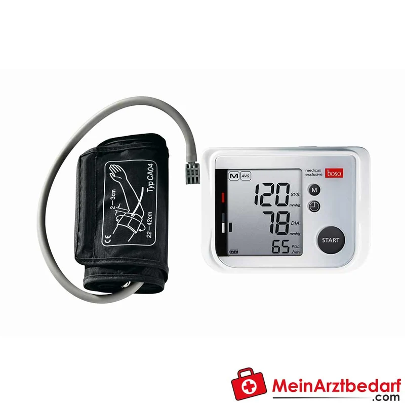 Boso medicus exclusive Oberarm-Blutdruckmessgerät, klinisch validiert, Sprachausgabe, 16–48 cm