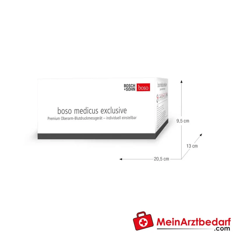 Boso medicus exclusive Oberarm-Blutdruckmessgerät, klinisch validiert, Sprachausgabe, 16–48 cm