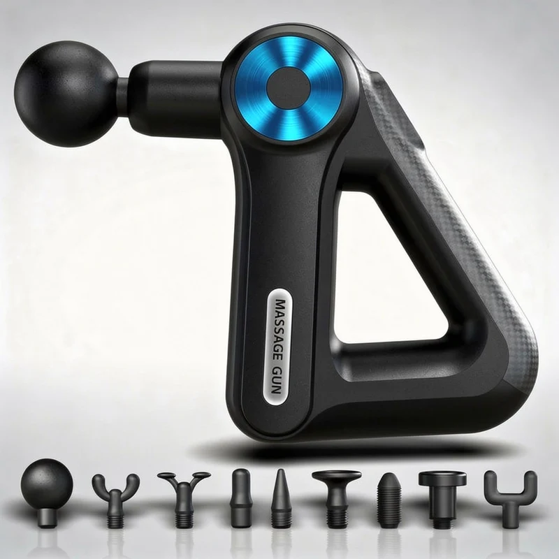 Massagepistole mit 9 Aufsätzen | Massagegerät für Nacken, Rücken, Füße und mehr | Massage Gun | Pulsevia