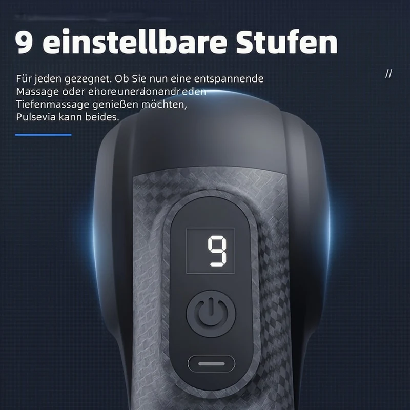 Massagepistole mit 9 Aufsätzen | Massagegerät für Nacken, Rücken, Füße und mehr | Massage Gun | Pulsevia