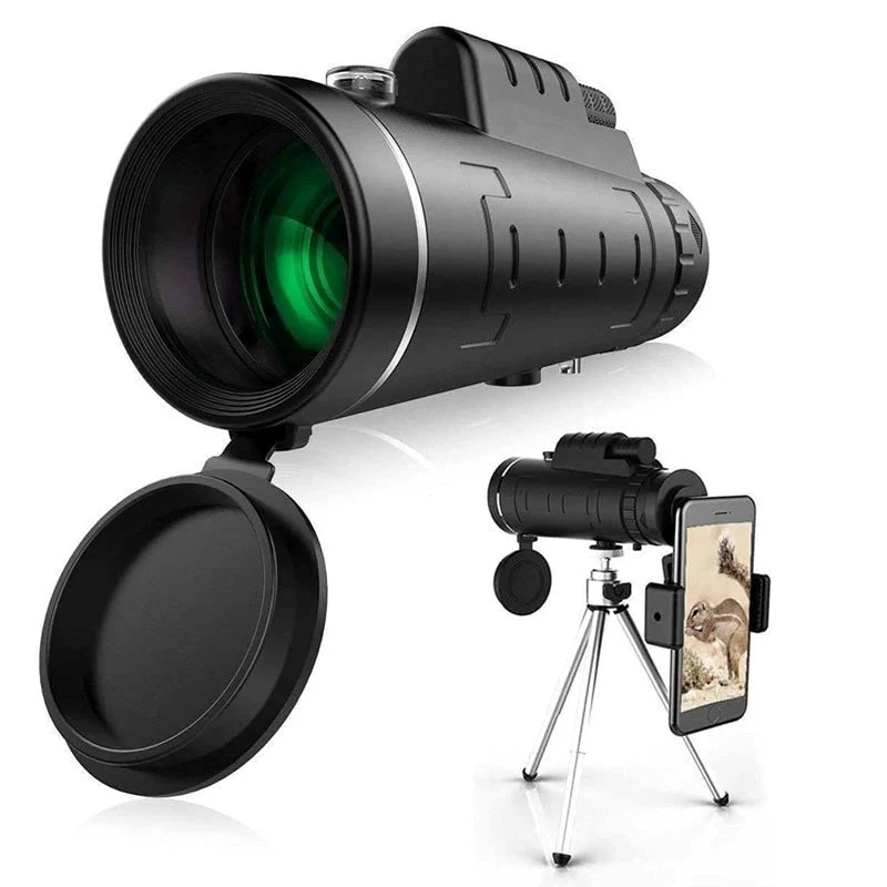 Starscope HD Monokular – Hochleistungs-Teleskop mit Smartphone-Halter und Stativ, wasserdicht