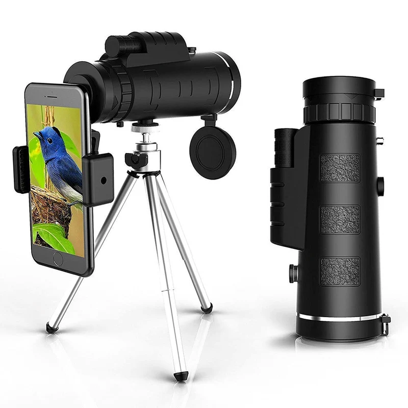 Starscope HD Monokular – Hochleistungs-Teleskop mit Smartphone-Halter und Stativ, wasserdicht