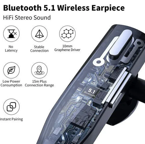 Trucker Dual-Mikrofon Wireless Bluetooth 5.1 Noise Cancelling Headset/Ohrstück