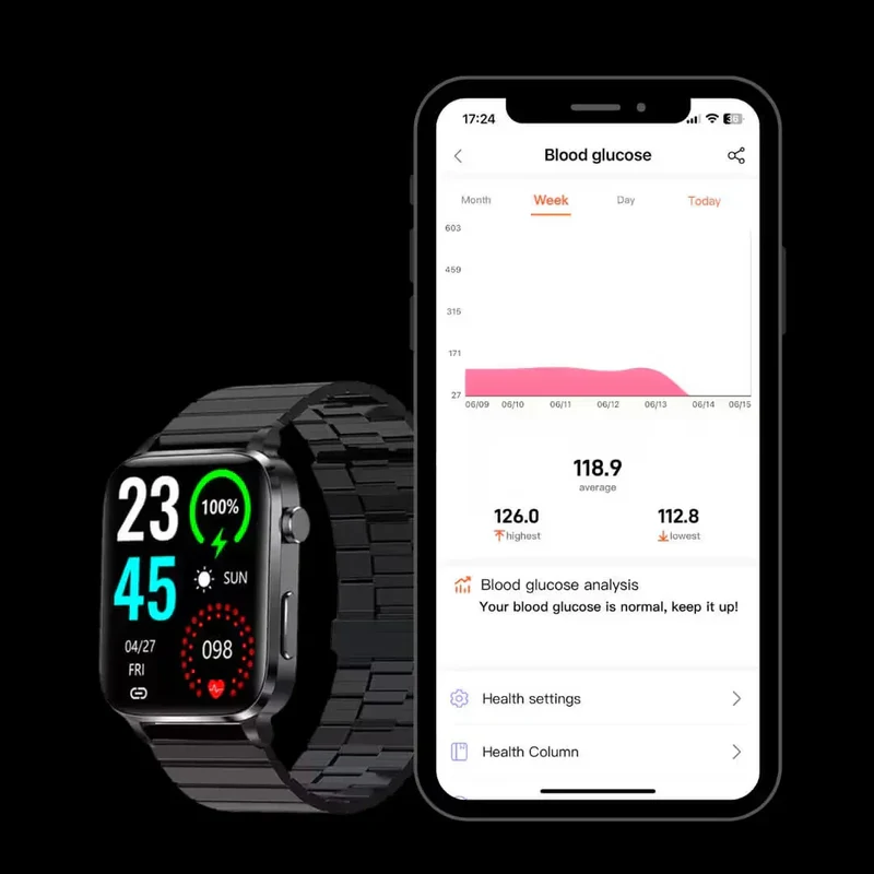 SugaCare Pro Smartwatch | Nicht-invasive Glukoseüberwachung
