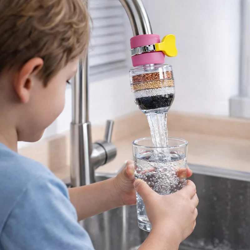 Wasserfilter | 5-Schicht Aktivkohle | Chlor- und Kalkreduzierung | Aquaveil