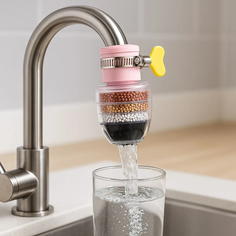 Wasserfilter | 5-Schicht Aktivkohle | Chlor- und Kalkreduzierung | Aquaveil