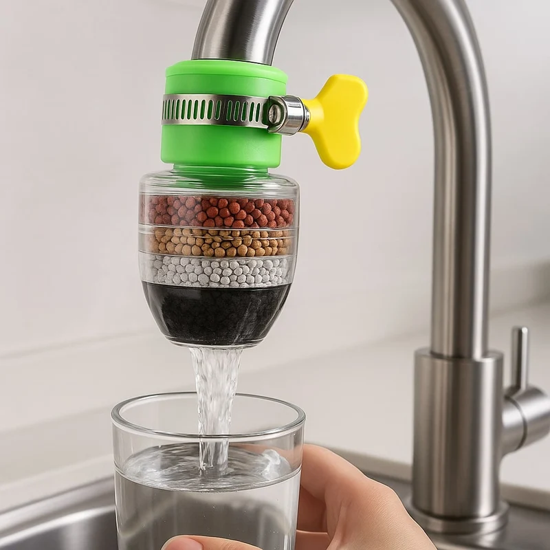 Wasserfilter | 5-Schicht Aktivkohle | Chlor- und Kalkreduzierung | Aquaveil