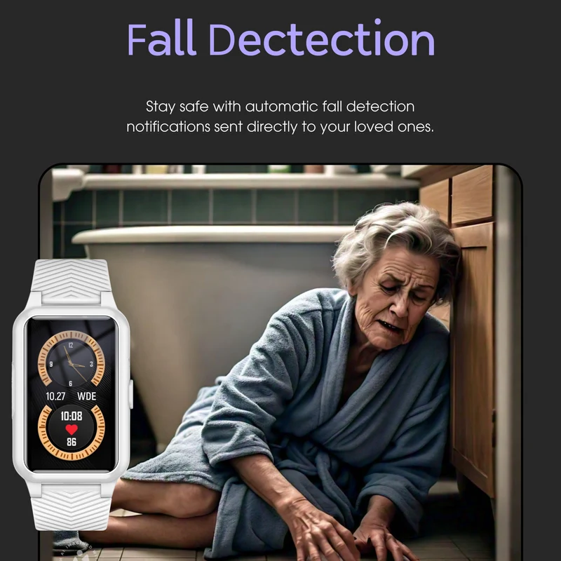 Smartwatch mit Sturzdetektion und GPS | Sturzerkennung SOS | GPS Ortung in Echtzeit | CareTrail