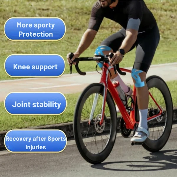Kniebandage | Vorgeschnittenes Kinesio Tape | Atmungsaktive Knieunterstützung | Flexify