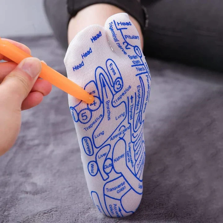 SoleComfort Reflexzonen-Socken mit integriertem Massagewerkzeug