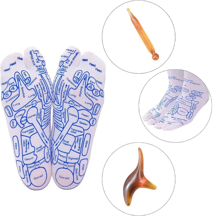 SoleComfort Reflexzonen-Socken mit integriertem Massagewerkzeug
