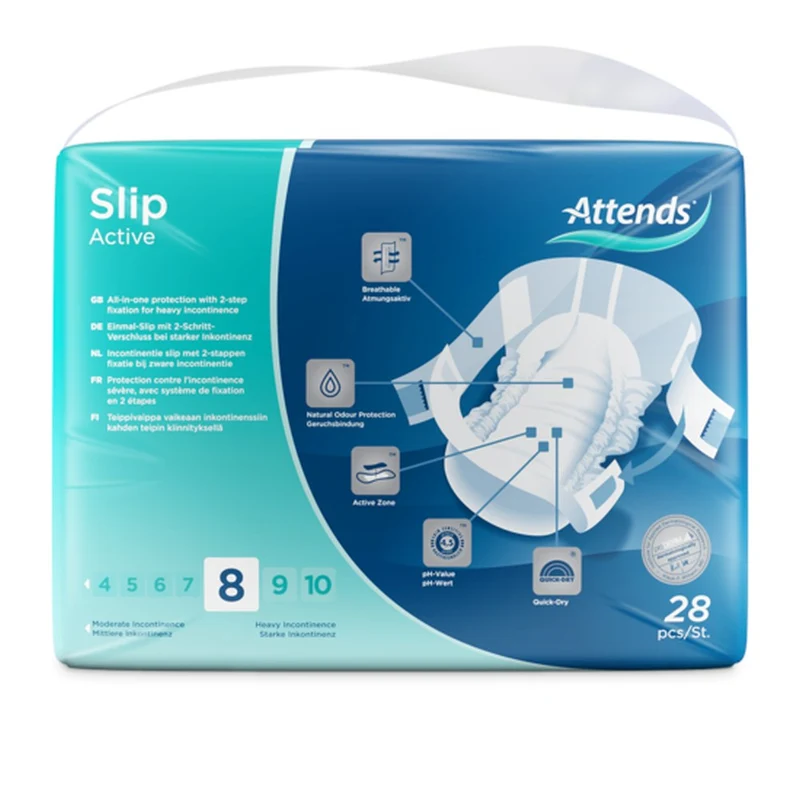 Attends Slip Active 8 All-In-One-Slips Large, 28 Stück
