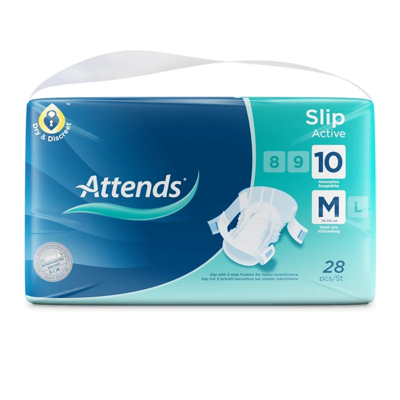 Attends Slip Active 10 All-In-One-Slips Medium, 28 Stück