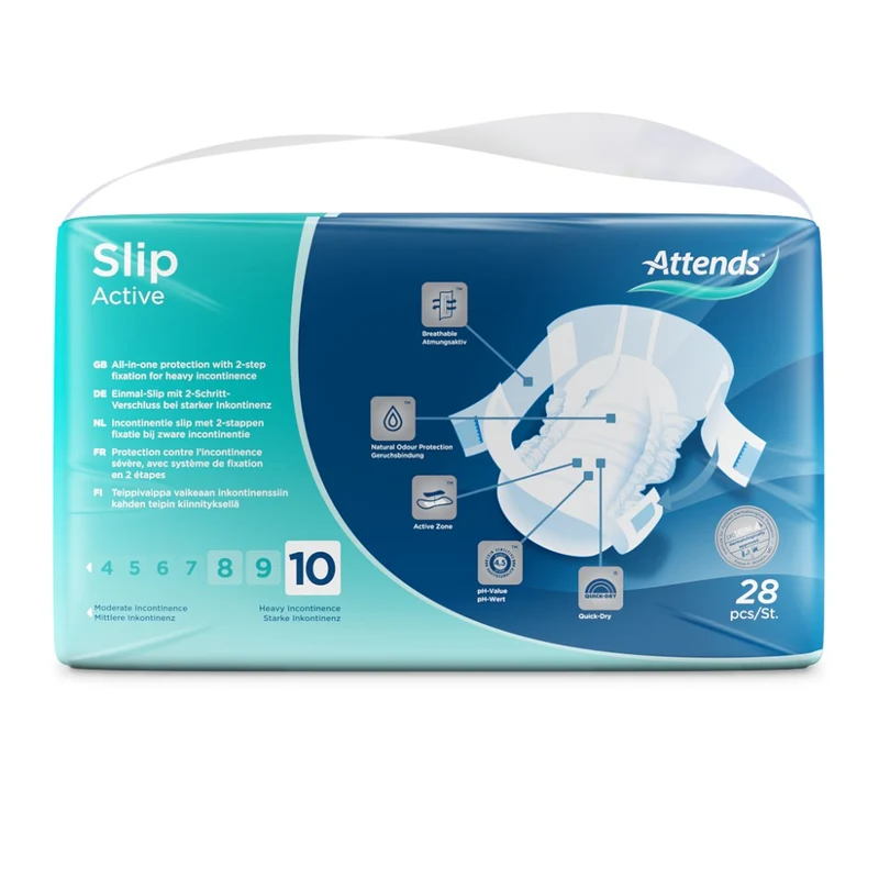 Attends Slip Active 10 All-In-One-Slips Medium, 28 Stück