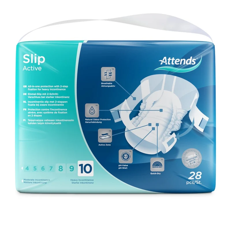 Attends Slip Active 10 All-In-One-Slips Large, 28 Stück