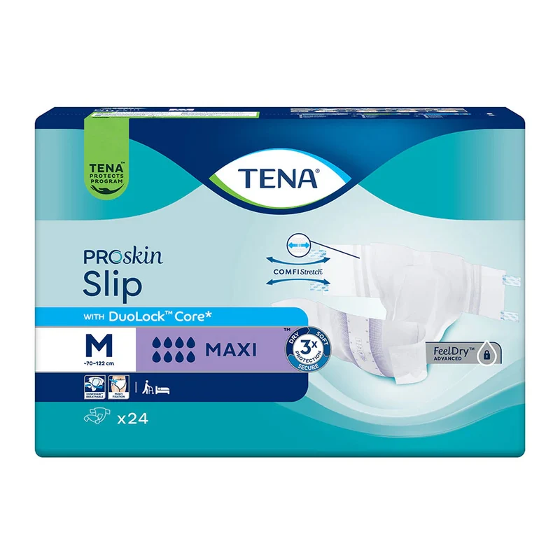 TENA Slip Maxi Gr. M All-in-One Inkontinenzprodukt, 24 Stück