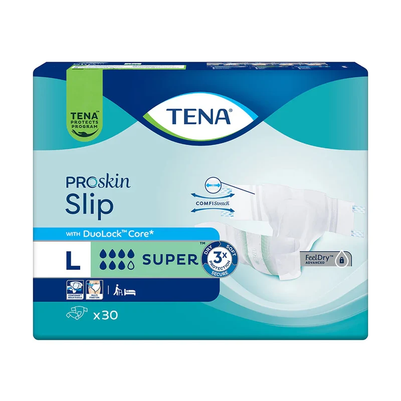 TENA ProSkin Slip Super L Inkontinenzwindeln, 30 Stück