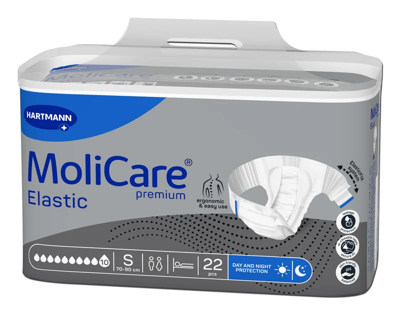 MoliCare Premium Elastic, 10 Tropfen, Gr. S, 70 - 90 cm Hüftumfang