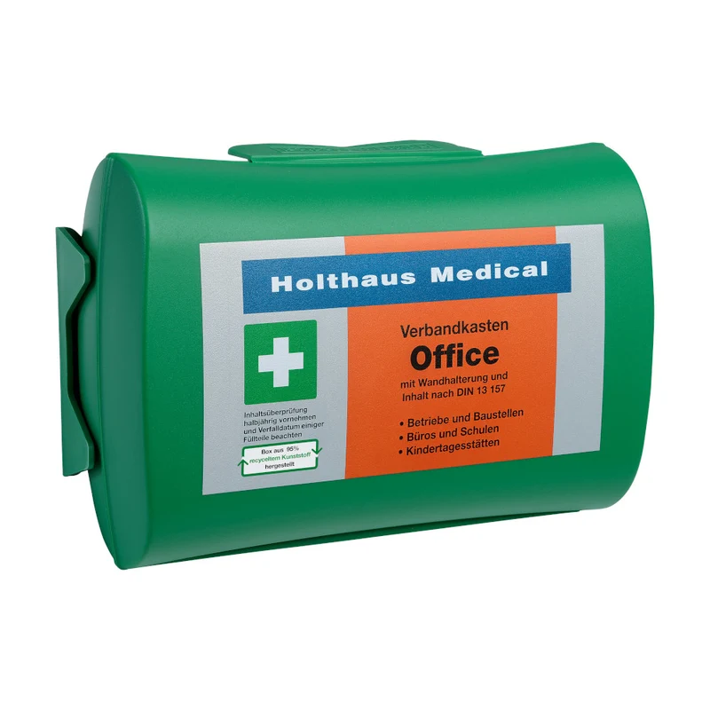 Holthaus Betriebsverbandkasten Office, DIN 13157, 26 x 17 x 9,5 cm, grün (1 Stück)