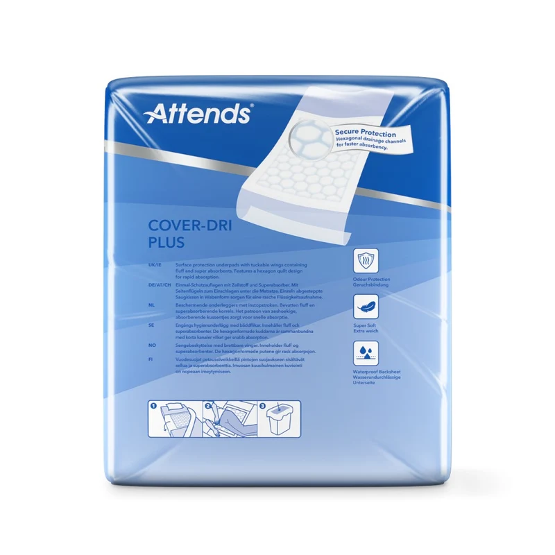Attends Cover-Dri Plus Schutzunterlagen 80 x 170 cm