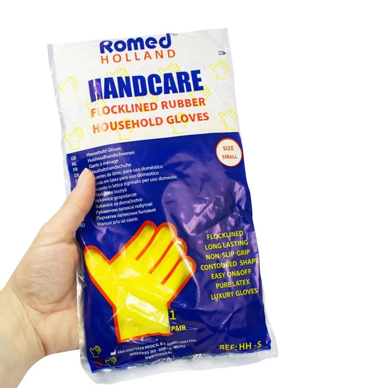 Romed Haushaltshandschuhe, gelb, 100% Naturlatex