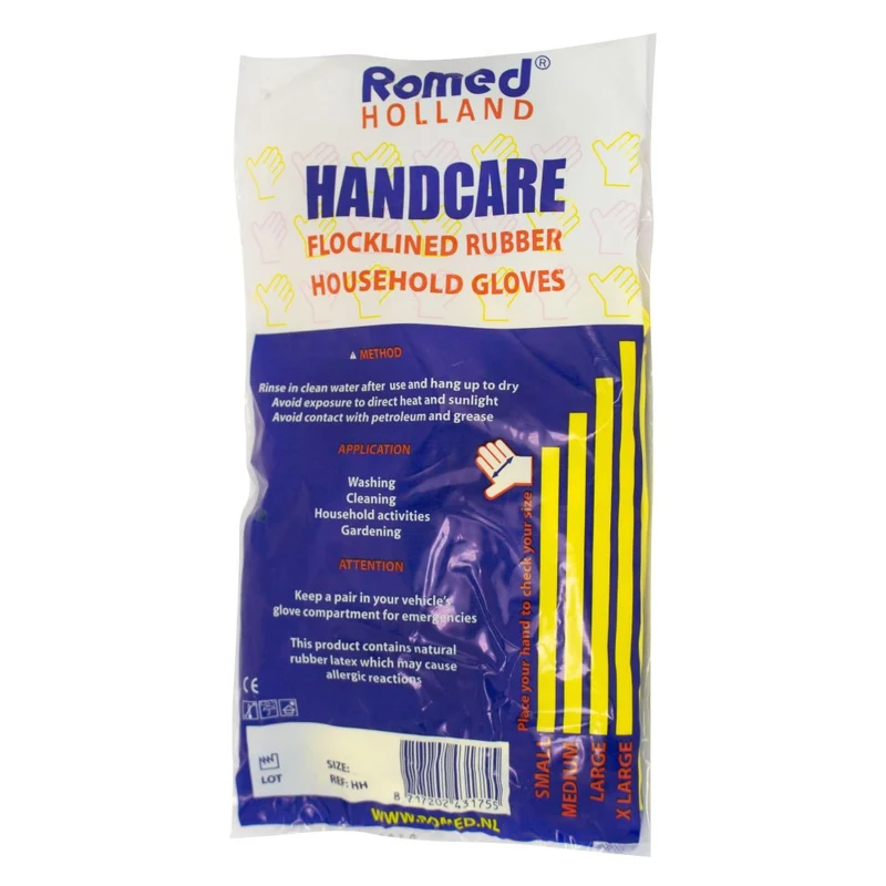 Romed Haushaltshandschuhe, gelb, 100% Naturlatex