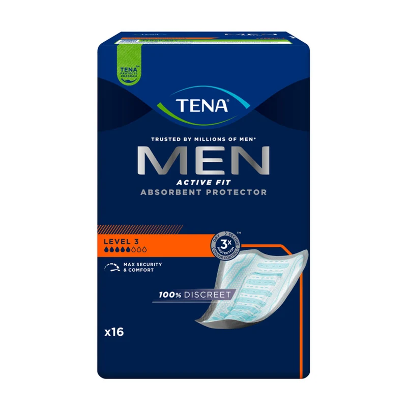 TENA Men Active Fit Level 3 Inkontinenzeinlagen, 16 Stück