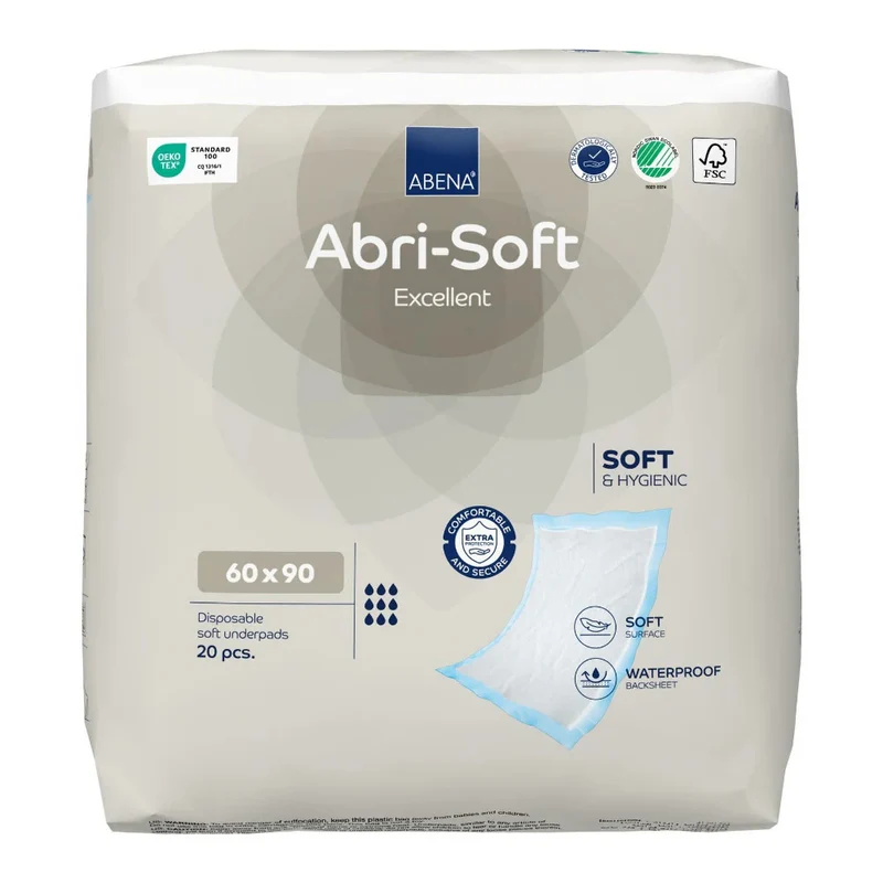 Abri Soft Excellent Einmalunterlagen 60 x 90 cm, 20 Stück