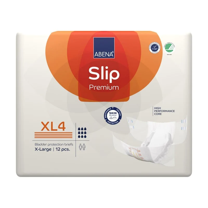 Abena Slip Premium XL4 Inkontinenzwindeln 4000 ml, 12 Stück