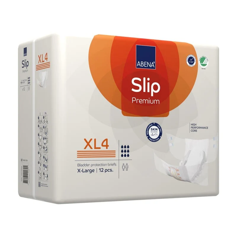 Abena Slip Premium XL4 Inkontinenzwindeln 4000 ml, 12 Stück