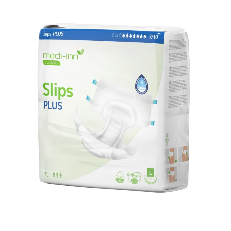 Medi-Inn Inkontinenz-Slips PLUS, 7 Tropfen, Unisex-Passform, weiß