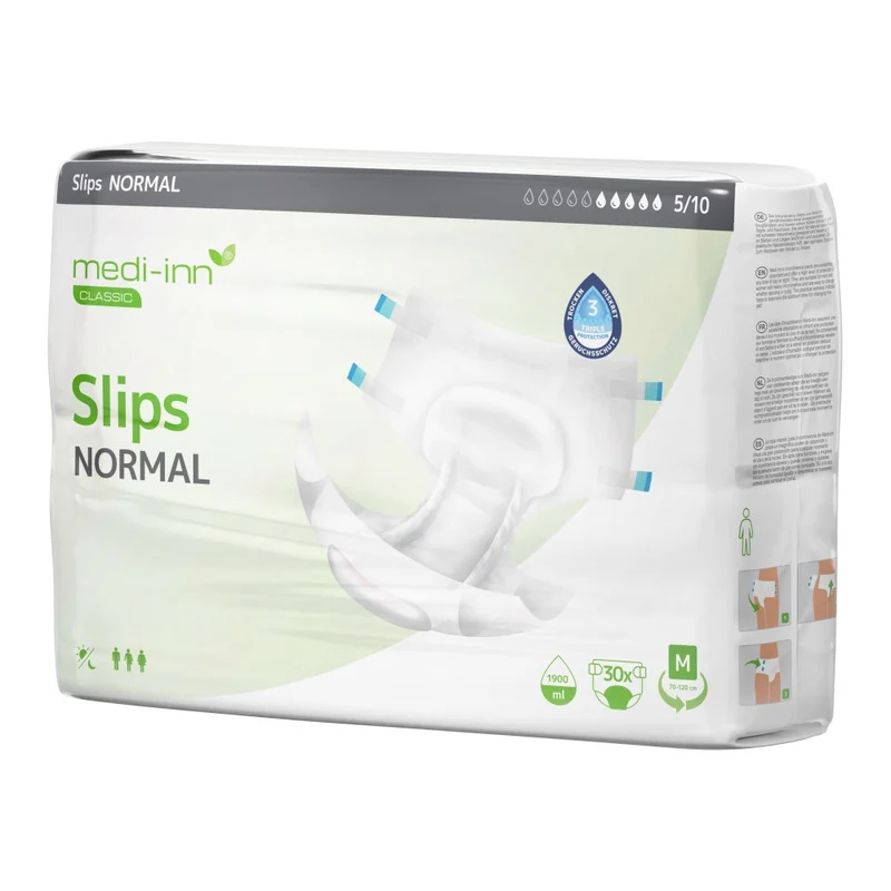 Medi-Inn Inkontinenz-Slips NORMAL, 5 Tropfen, Unisex-Passform, weiß