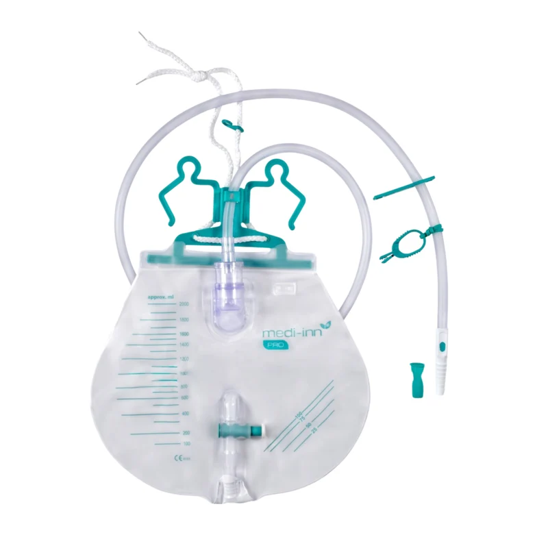 Medi-Inn PRO Urinbeutel closed System, 120 cm, 2000 ml, steril verpackt