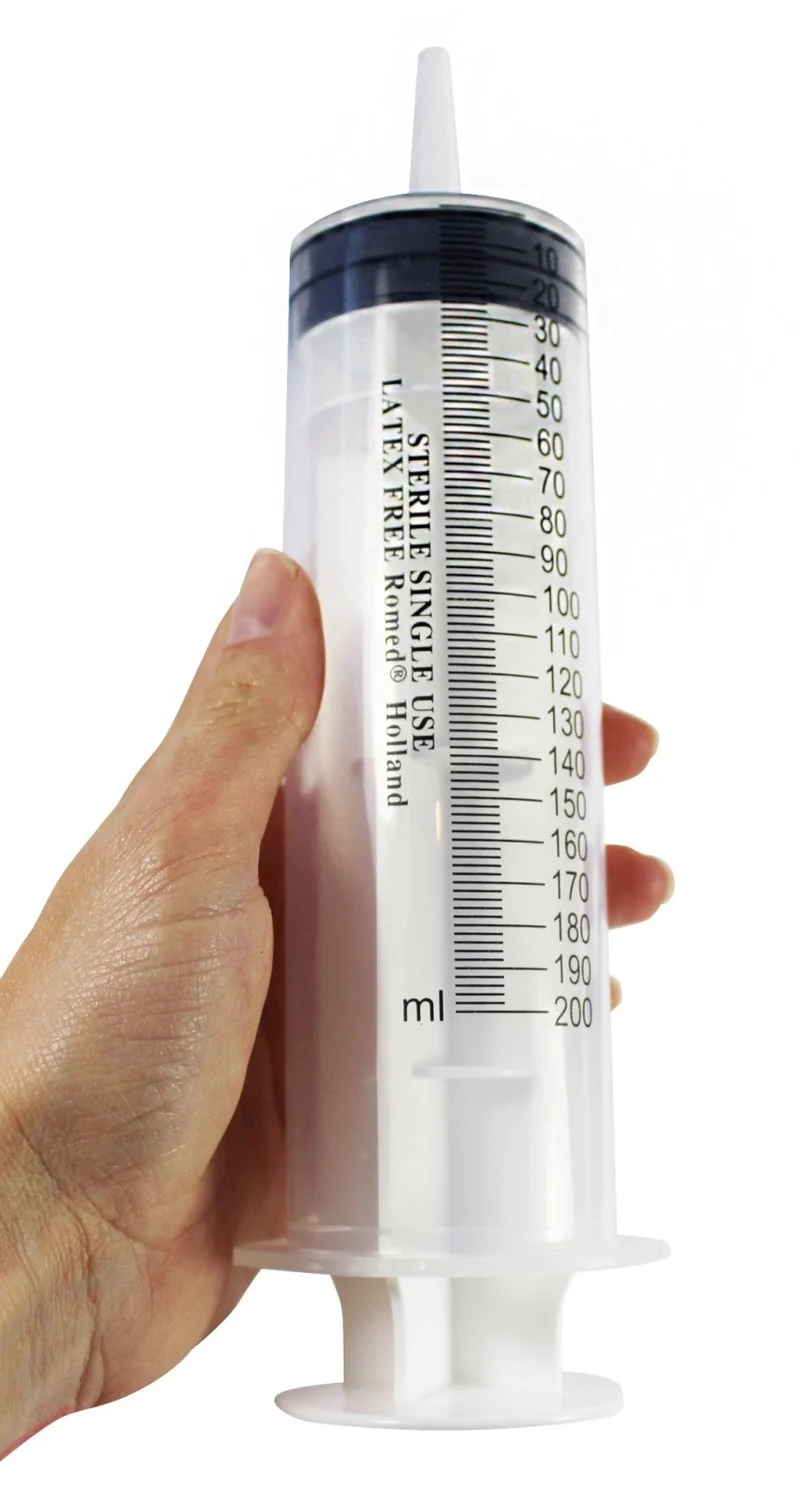 Romed Blasenspritze Wundspritze 200 ml, 3-teilig, mit Luer-Ansatz