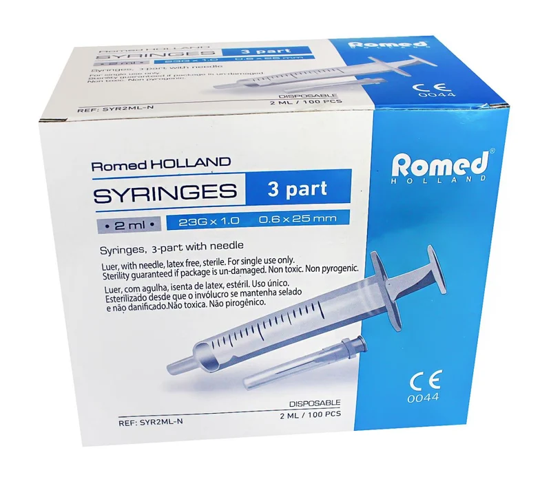 Romed Einmalspritzen mit Einmalkanülen 3-teilig steril