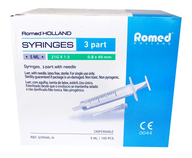 Romed Einmalspritzen mit Einmalkanülen 3-teilig steril