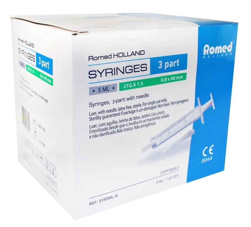 Romed Einmalspritzen mit Einmalkanülen 3-teilig steril