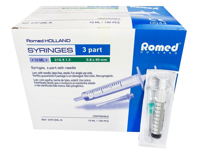 Romed Einmalspritzen mit Einmalkanülen 3-teilig steril