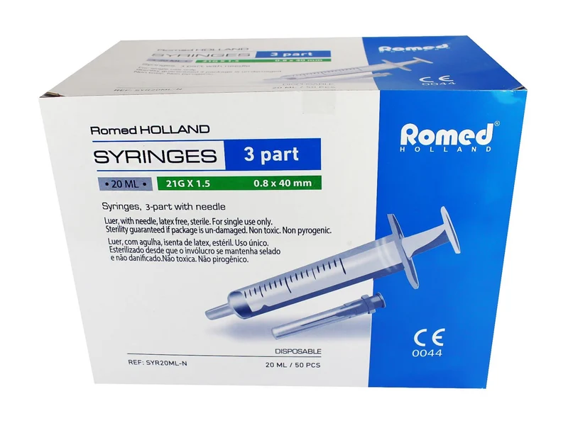 Romed Einmalspritzen mit Einmalkanülen 3-teilig steril