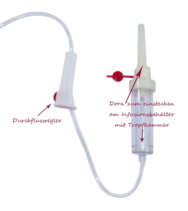 Romed Infusionsbesteck mit Belüftungskanüle steril 0,8 x 40 mm und Y-Teil 25 Stück