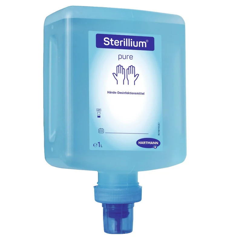 Hartmann CleanSafe touchless Dosierspender für Überkopfflaschen + Sterillium pure Überkopfflasche 1000 ml