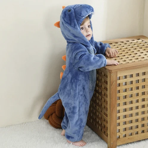 Strampler für Babys | Baby Fleece Overall | Tier Onesie | Wolklin